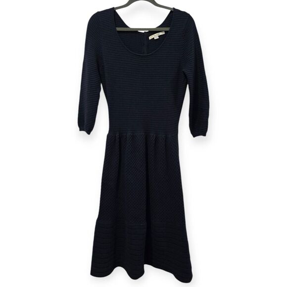 Boden Dresses & Skirts - Boden Women’s Size 10L Tall Navy Knit Wool Blend Long Sleeve sweater Dress Midi
